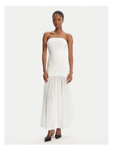 Bardot Официална рокля Solana Mesh 59875DB2 Бял Slim Fit