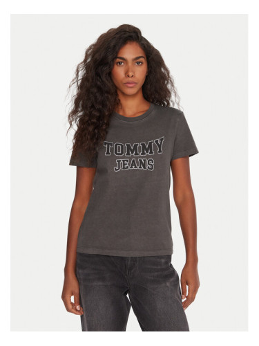 Tommy Jeans Тишърт Varsity DW0DW21966 Черен Regular Fit