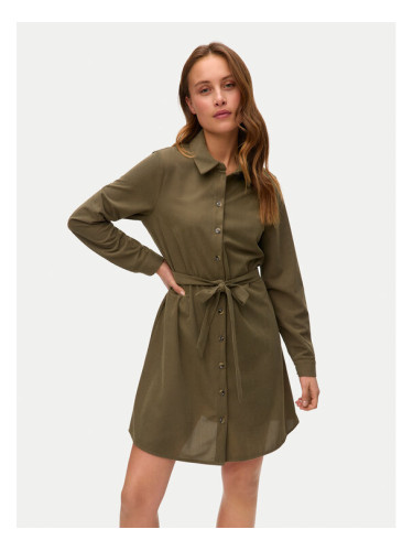 Vero Moda Рокля тип риза Elly 10334288 Зелен Regular Fit