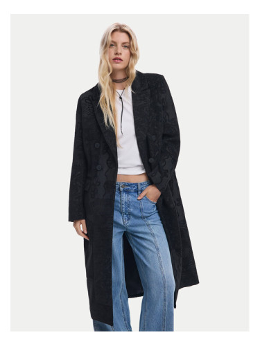 Desigual Преходно палто Patch 25WWEW16 Черен Regular Fit