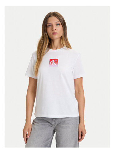 Calvin Klein Jeans Тишърт Classic Monogram LV047D874G Бял Regular Fit