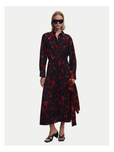 Desigual Рокля тип риза Plisado 25WWVW16 Червен Regular Fit