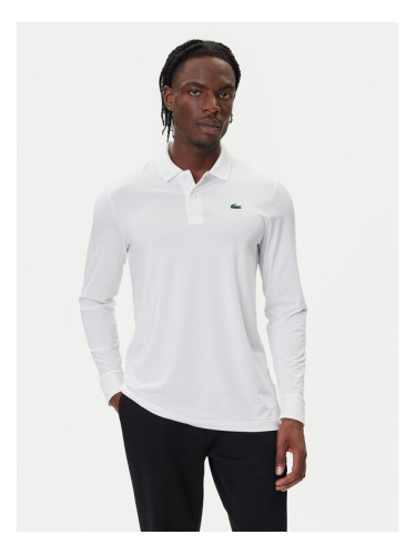 Lacoste Тениска с яка и копчета DH2615 Бял Regular Fit