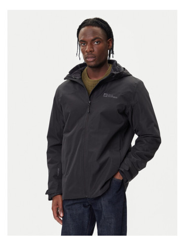 Jack Wolfskin Outdoor яке Taubenberg 3in1 1115311 Черен Regular Fit