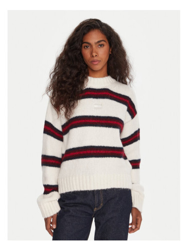 Tommy Jeans Пуловер Badge DW0DW21679 Екрю Relaxed Fit