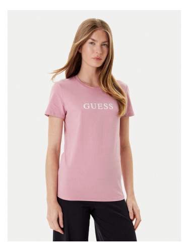 Guess Тишърт O5RI01 KBBU1 Розов Regular Fit