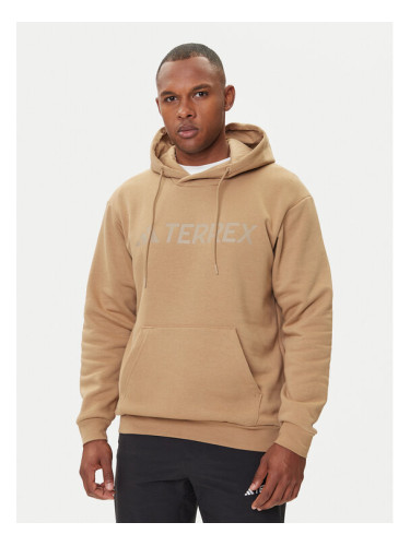 adidas Суитшърт Terrex Multi Large Logo JM2821 Бежов Regular Fit