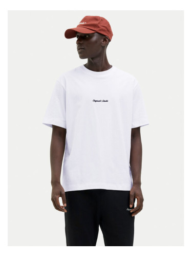 Jack & Jones Тишърт Norrebro 12282892 Бял Relaxed Fit