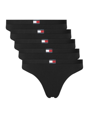 Tommy Hilfiger Комплект 5 чифта бикини тип прашка UW0UW05642 Черен