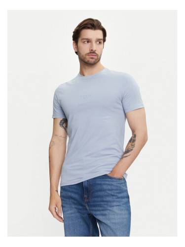 Guess Тишърт M2YI72 I3Z14 Светлосиньо Slim Fit