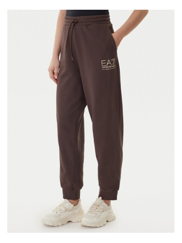 EA7 Emporio Armani Долнище анцуг 7W000418 AF12473 U6063 Кафяв Regular Fit