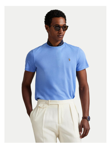 Polo Ralph Lauren Тишърт 710740727101 Син Custom Slim Fit