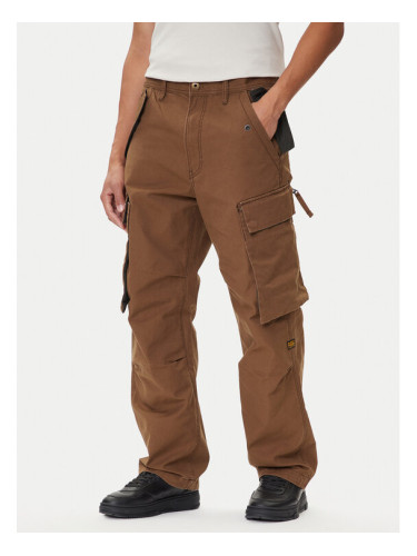 G-Star Raw Текстилни панталони R-3N D25224-D191 Кафяв Straight Fit