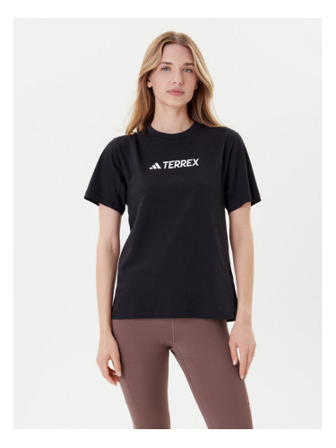 adidas Тишърт Terrex Classic Logo JF9131 Черен Regular Fit