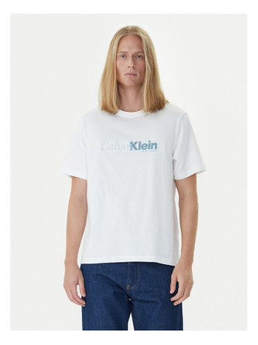 Calvin Klein Тишърт LV04RD822G Бял Regular Fit