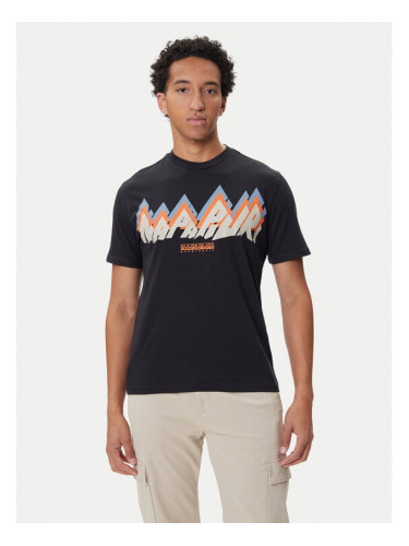 Napapijri Тишърт Fiemme NP0A88T5 Черен Regular Fit