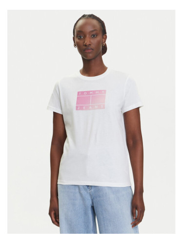 Tommy Jeans Тишърт Gradient Flag DW0DW20905 Бял Regular Fit