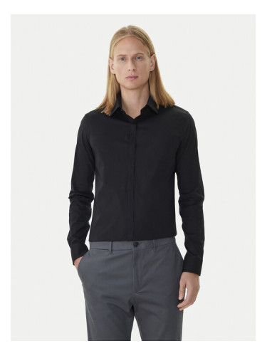 Calvin Klein Риза LV019EU060 Черен Extra Slim Fit