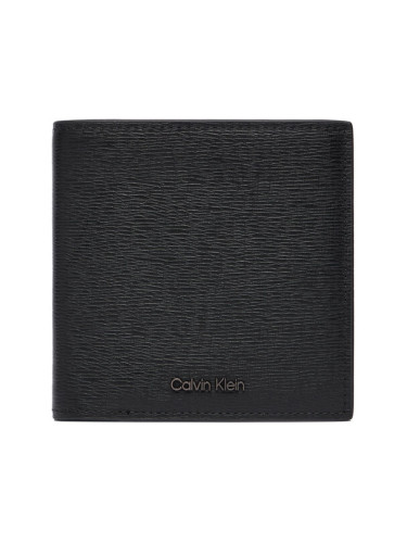 Calvin Klein Портфейл Saffiano Ew Slim Trifold W Card LV04D1075G Черен