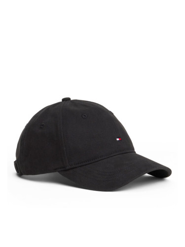 Tommy Hilfiger Шапка с козирка Th Flag Soft 6 Panel AW0AW17781 Черен