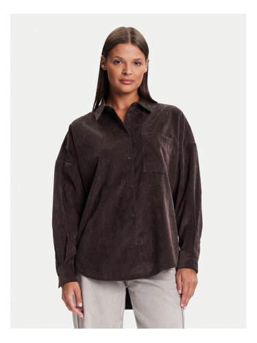 Vero Moda Риза Sanne 10317194 Кафяв Oversize