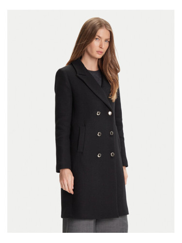 Rinascimento Вълнено палто CFC0126118003 Черен Regular Fit