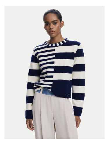 Desigual Пуловер Malmoe 25WWJF17 Тъмносин Regular Fit