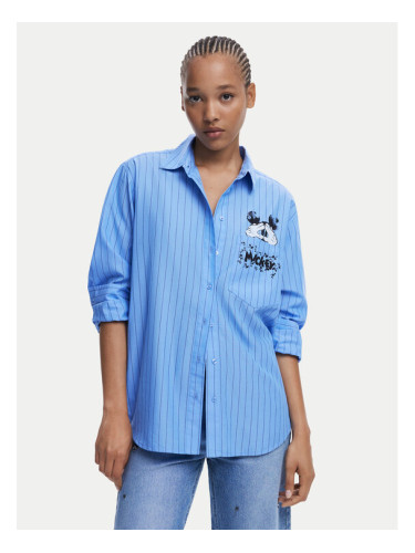 Desigual Риза Mickey 25WWCW19 Син Oversize