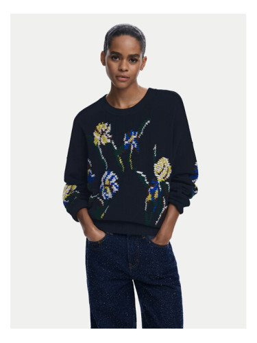 Desigual Пуловер Cooper 25WWJF36 Черен Regular Fit