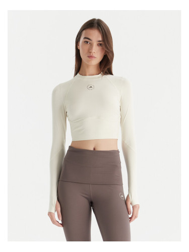 adidas by Stella McCartney Тениска от техническо трико Training JM1403 Бежов Slim Fit