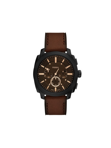 Часовник Fossil Machine Chronograph FS6101 Кафяв