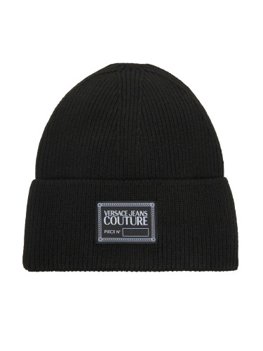 Шапка Versace Jeans Couture Big Beanie 79YAZK50 Черен