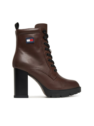 Боти Tommy Jeans Tjw Lace Up EN0EN02832 Кафяв