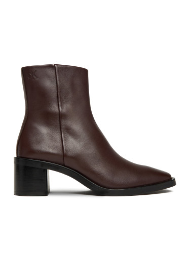 Боти Calvin Klein Block Heel Zip Boot Lth HW0HW02593 Бордо