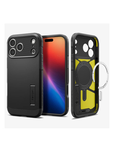 Оригинален кейс Spigen Tough Armor T Magsafe, За iPhone 17 Pro (6.3), Черен