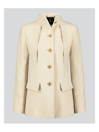 Късо палто мерино ECRU