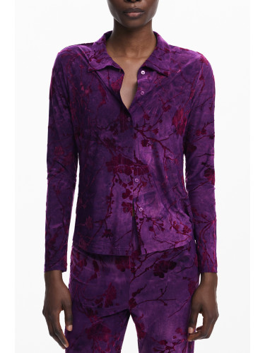 Дамска лилава риза с шарки Desigual