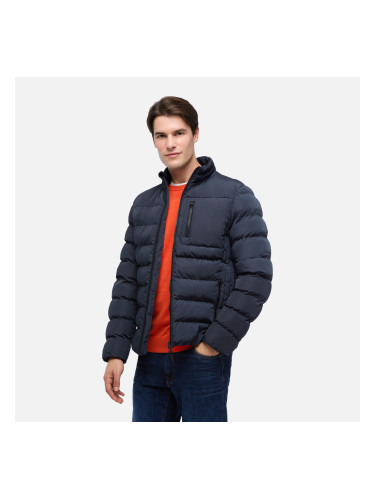 Dark Blue Men's Quilted Jacket Geox Snake - Mens