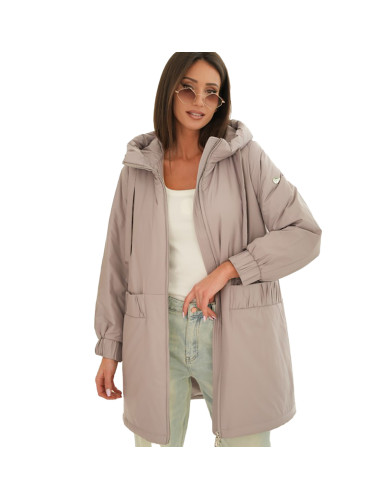 Women's spring oversize coat with hood and pockets Emilia