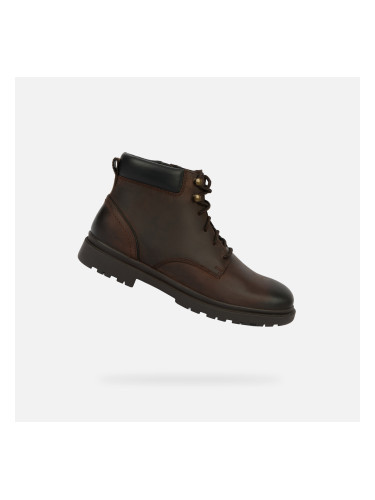 Dark Brown Men's Ankle Boots Geox Andalo - Mens