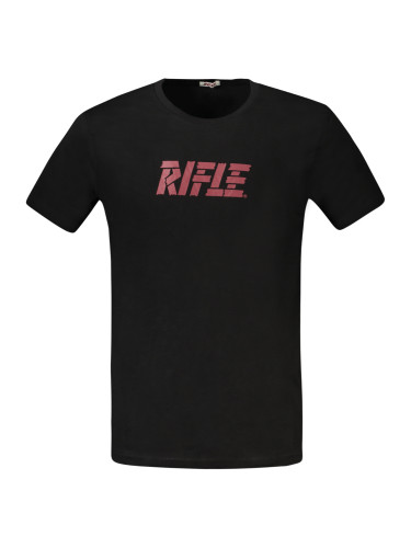 Черна тениска с къс ръкав RIFLE