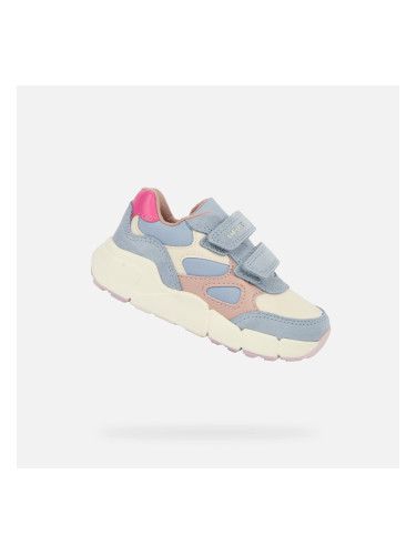 Light Blue Girls Sneakers Geox Flexyper Mini - Girls