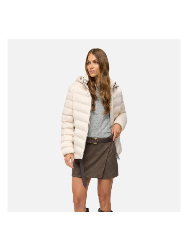 Women's Cream Quilted Jacket Geox Zosma - Women's