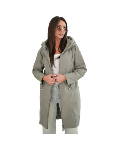 Women's SARA coat - double-sided, oversize, hood, spring, insulated