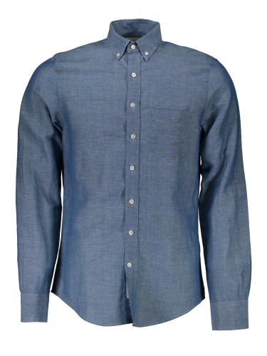 Мъжка синя риза с дълъг ръкав GANT