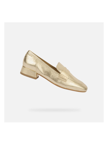 Златни мокасини Geox Dhyalma