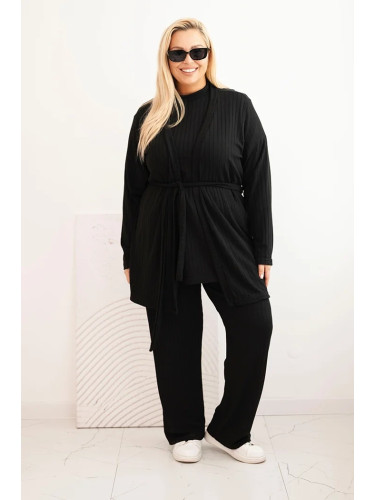 Kesi Three-piece women's Plus Size set black