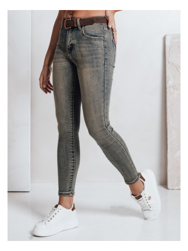 Дамски тесни дънки с колан