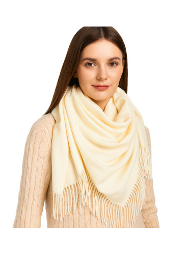 Pri One-color shawl shlik scarf with fringe GRACE