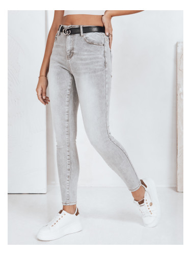 Дамски сиви тесни дънки